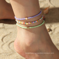 Shangjie OEM Joyas Fashion Beach Summer Jewelry for Women 2021 Heart Anklet Bead Set